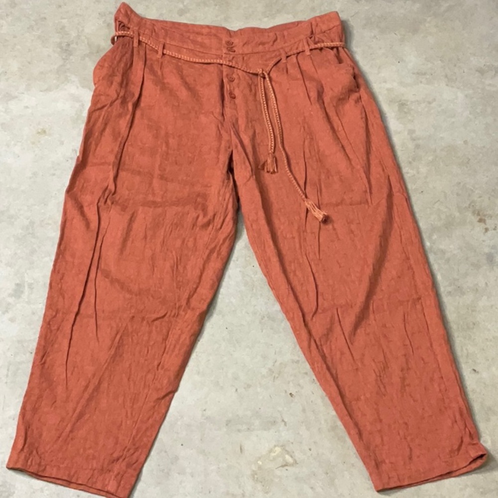 Garnet Hill Rust Ankle Pants